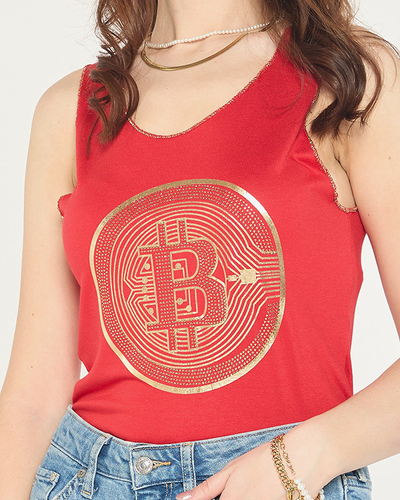 Червоний жіночий топ