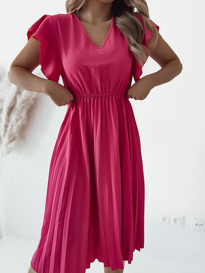 Royalfashion Dámské plisované midi šaty