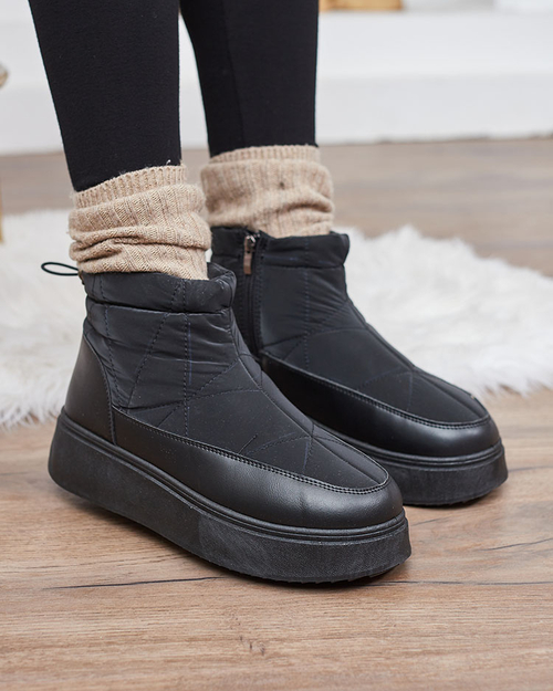 Жіночі снігоступи Royalfashion чорного кольору Fopinia