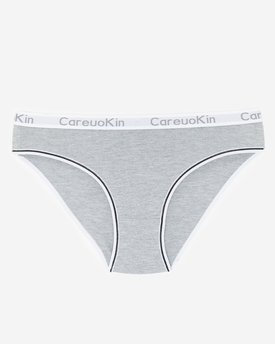 Šedé bavlněné dámské kalhotky - Spodní prádlo