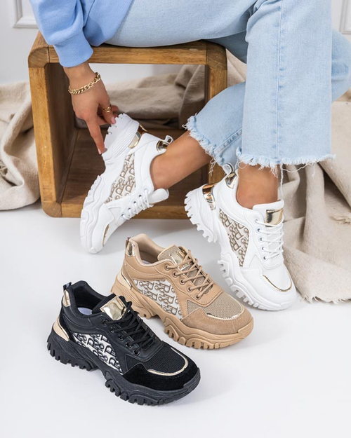 Білі жіночі кросівки з принтом Pralso