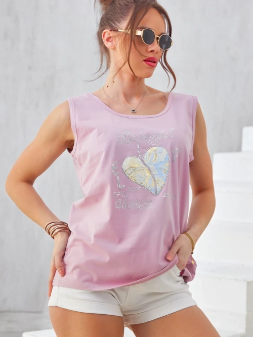 Королівська мода Бавовняний жіночий топ з сердечком