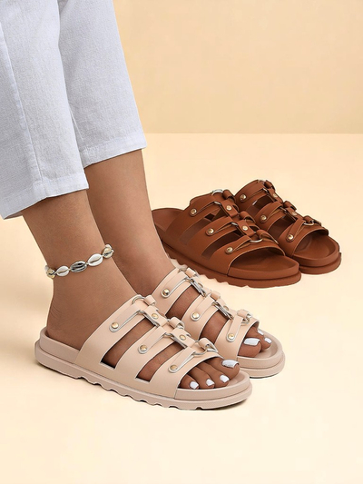 Royalfashion Dámské žabky na ploché podrážce Aurelia Roma