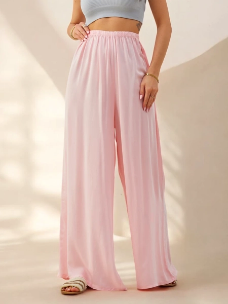 Royalfashion Dámské rovné kalhoty z viskózy materiál