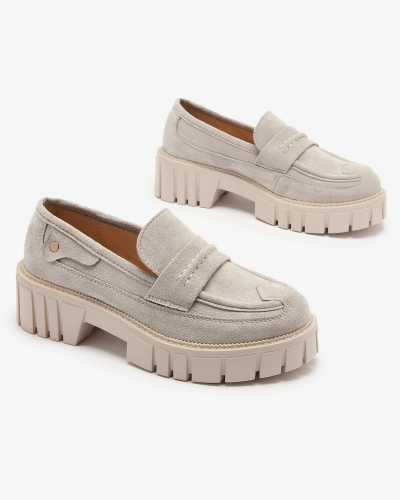 Мокасини жіночі сірі з екозамші Siherta- Footwear