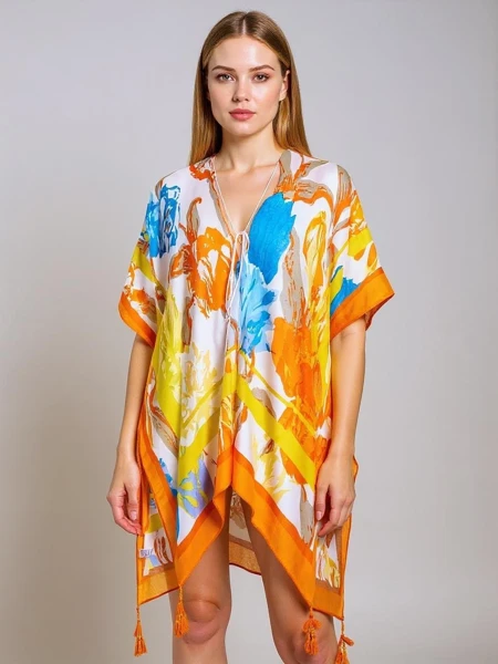 Літнє парео Royalfashion AURELIA - різнобарвна сукня до колін