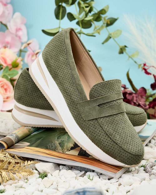 Royalfashion Жіночі мокасини на низьких підборах Sirn