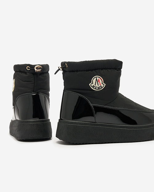 Royalfashion Жіночі черевики-сліпони для снігу чорного кольору Ademra