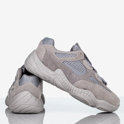 Šedé dámské tenisky se silnou podrážkou Crisscross - Obuv 1