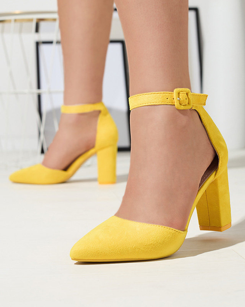 OUTLET Жовті жіночі туфлі-човники на стійці Reifini- Взуття
