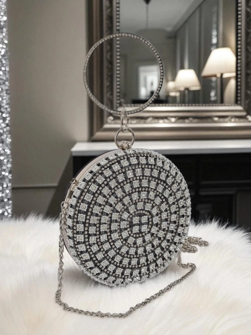 Royalfashion Копертова жіноча сумочка з цирконами Elira Noir