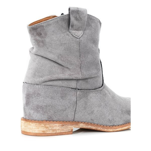 Сірі ковбойські черевики на платформі Bertold - Взуття