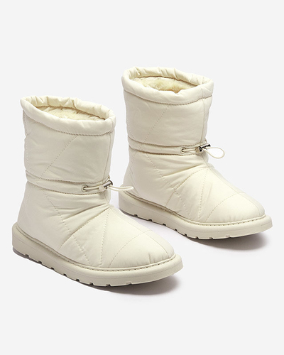 Béžové dámské zateplené boty a'la snow boots Kaliolen - Obuv