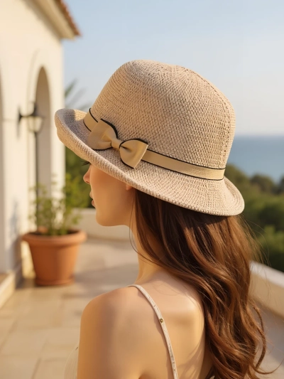 Royalfashion Жіночий капелюх з бантом Summer Grace