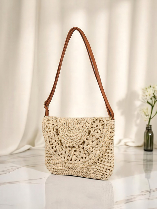 Royalfashion Маленька солом'яна жіноча сумка Sunny Stripes Mini