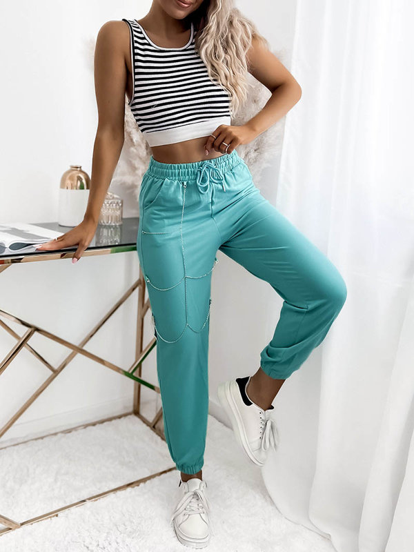 Zelené dámské tepláky - Oblečení