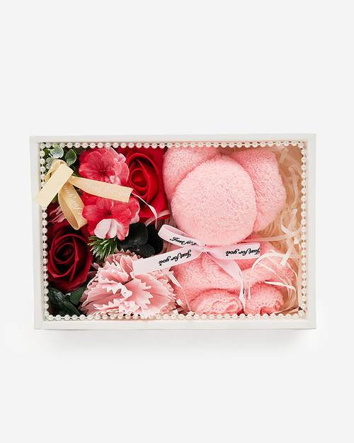Royalfashion Flowerbox Квіти в коробці з ведмедиком