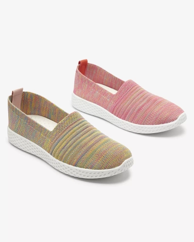 OUTLET Barevné růžové dámské slip on tenisky Covvu- Obuv