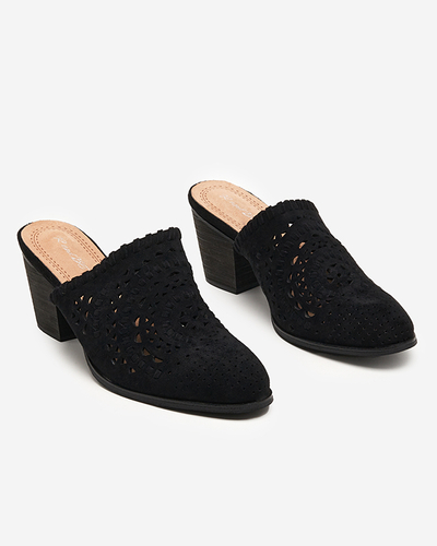 Černé dámské boty na vysokém podpatku Aqarion - Obuv