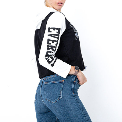 Чорно-біле худі з написами