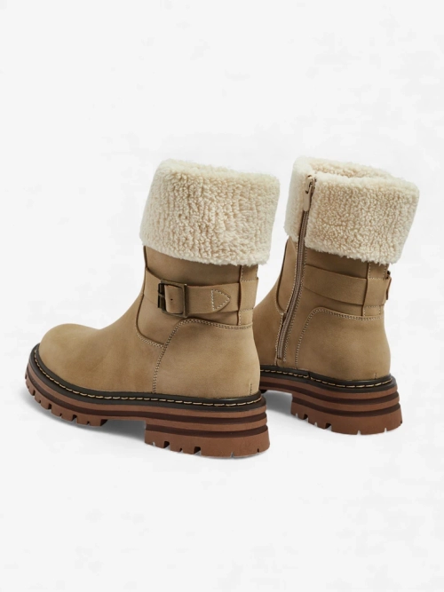 Еко шкіряні ботильйони Merli з хутром