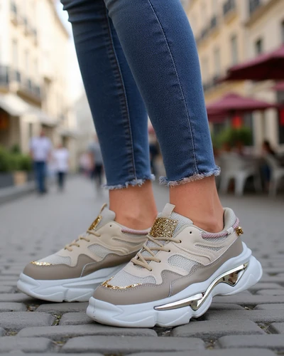 Royalfashion Dámské tenisky s silnější podrážkou Lesalli