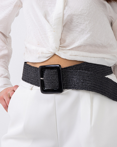 Dámský černý splétaný pásek - Příslušenství