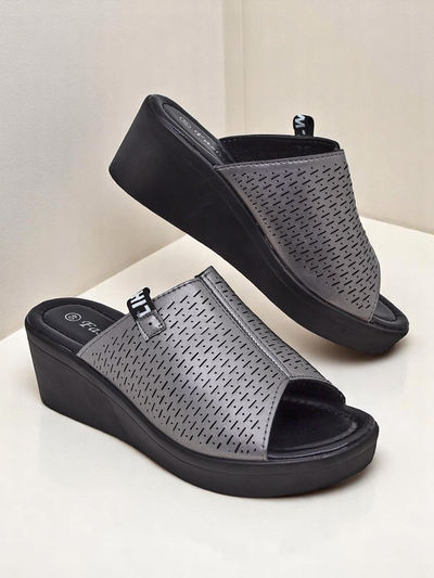 Royalfashion Dámské pantofle na klínku Luna Wedge