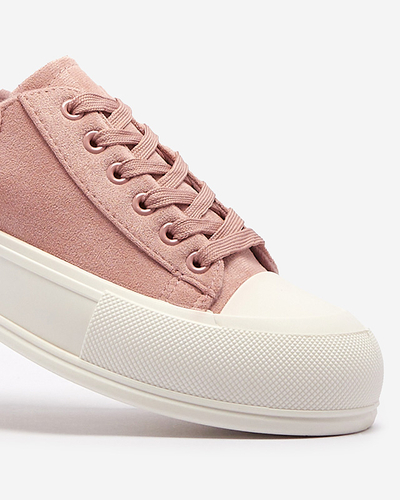 Růžové dámské semišové tenisky Zeobic- Footwear