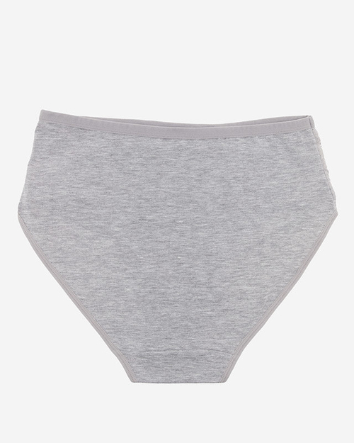 Сірі жіночі бавовняні трусики PLUS SIZE- Нижня білизна