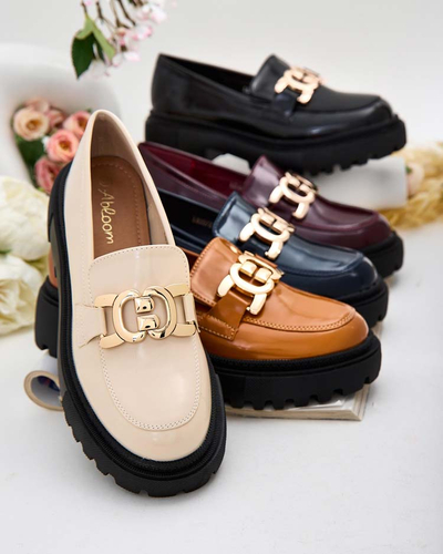 Royalfashion Dámské lakované mokasíny Bevevra