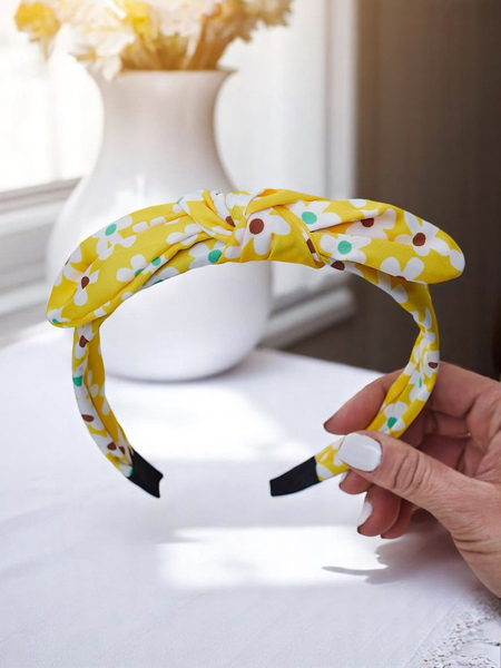 Royalfashion Čelenka s mašlí v květinovém vzoru Florinka