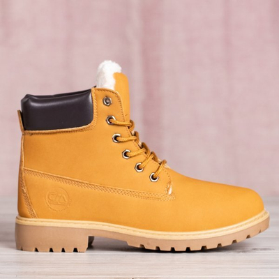 Hnědé turistické boty s izolací Polar Bear - Obuv