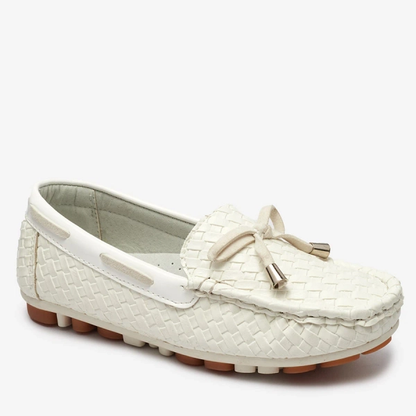 Bílé dětské mokasíny Dannad- Obuv