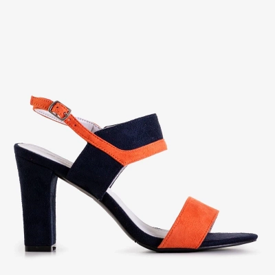 OUTLET Námořnické modré a oranžové dámské sandály od Tiffan - Footwear