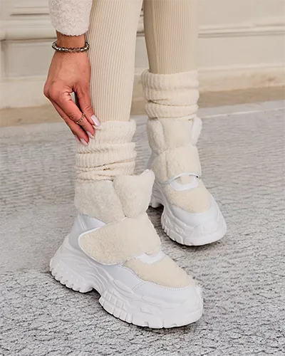 Royalfashion Dámské sněhule s ovčí kůží Segulla