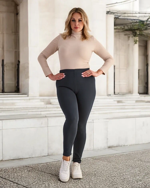 Royalfashion Жіночі утеплені штани-треггінси PLUS SIZE