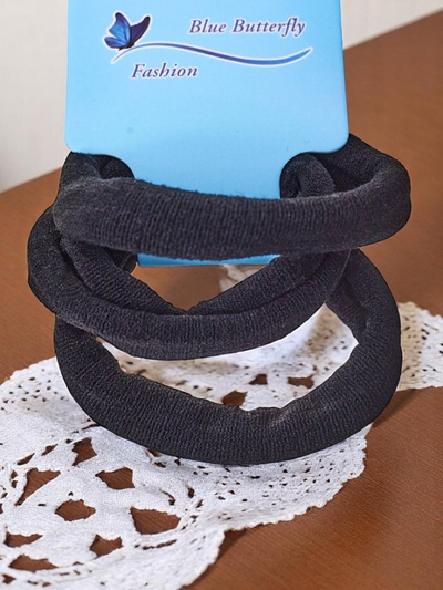 Royalfashion Sada 3 černých gumiček do vlasů Nero