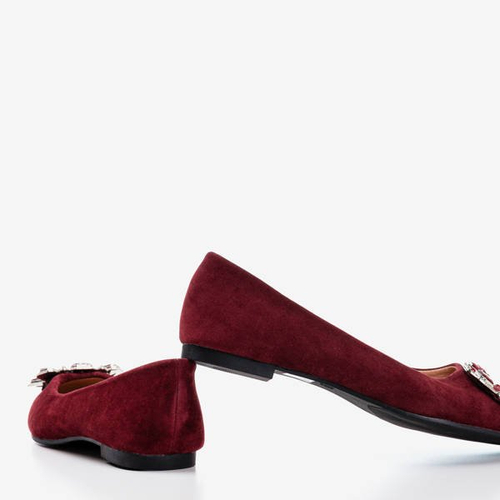 Бургундські балетки з декоративною пряжкою Візерда - Взуття 1