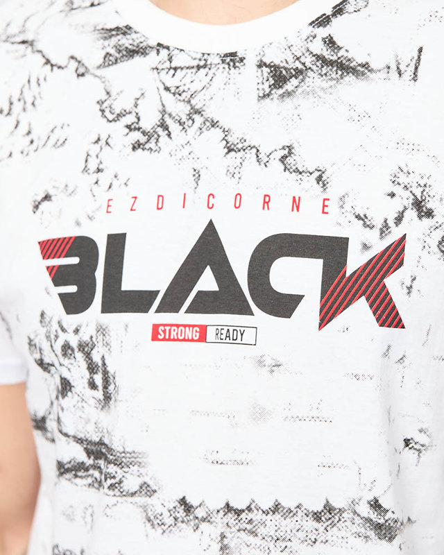 Bílé pánské tričko s potiskem - Oblečení