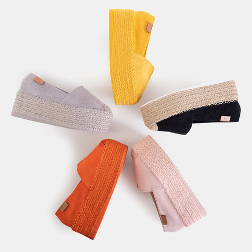 Сірі жіночі еспадрильї на масивній платформі Kentuki