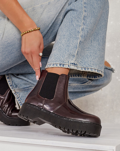 Royalfashion Dámské kožené boty Movitas eko