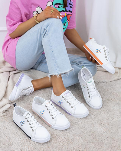 Біло-фіолетові жіночі кросівки Tictoa