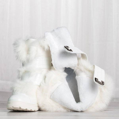 OUTLET Bílé sněhové boty s kožešinou od značky Dassacia - Footwear