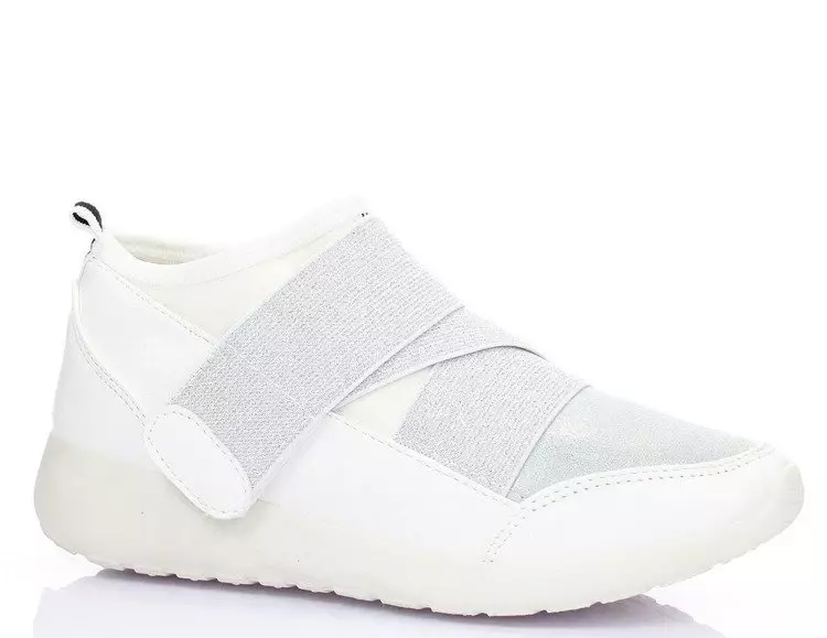 OUTLET Bílá a stříbrná sportovní obuv - Obuv