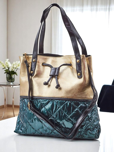 Royalfashion Velká dámská kabelka Golden Luxe Shopper