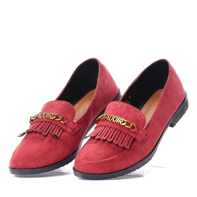 Czerwone mokasyny Jadoir- Obuwie