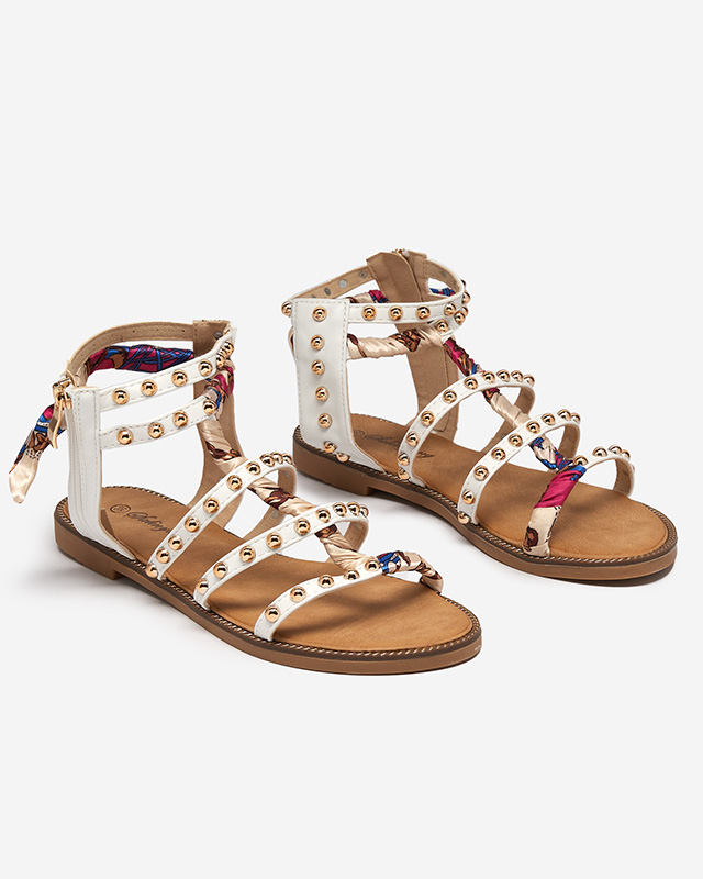 Dámské bílé sandály s jety Womer- Footwear