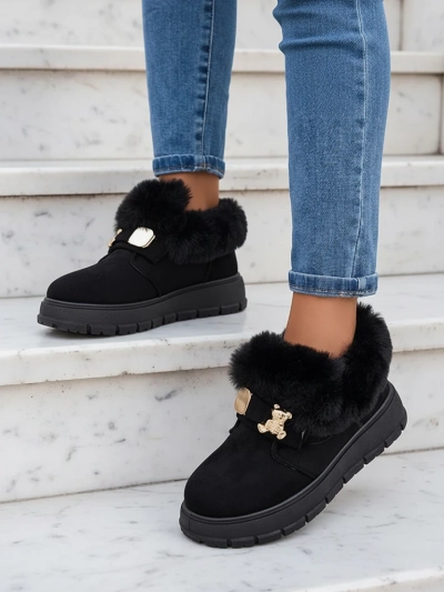 Royalfashion Dámské krátké boty a'la snow boots Dobis