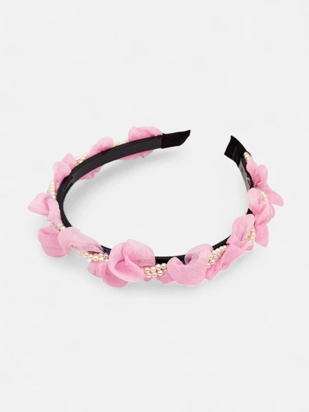 Royalfashion Čelenka do vlasů s řasením a perličkami